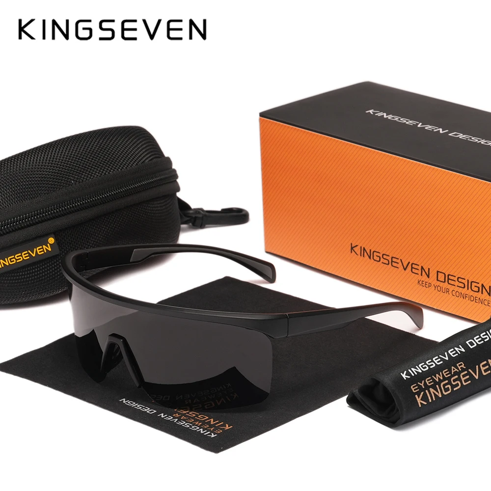 KINGSEVEN 2024 빅 프레임 트렌드 사이클링 선글라스 자전거 남성 여성 자전거 안경 등산 안티 uv 편광 편안한 착용