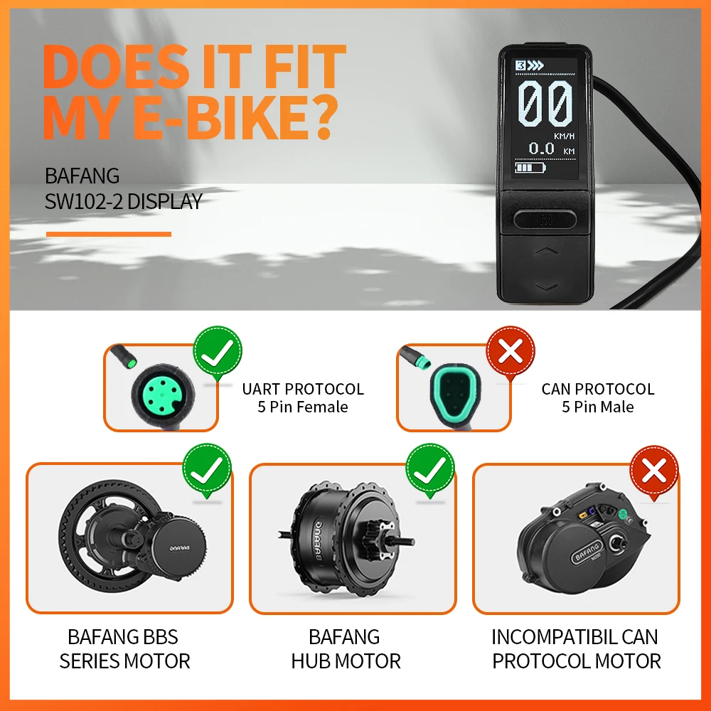 Bbshd Sw102 Bafang BAFANG SW102 Mini Ebike Display Waterproof