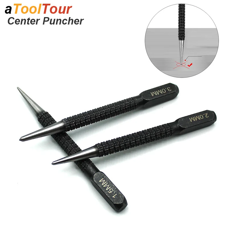 

Center Punch Kerner Positioner Locator Puncher Wood Metal Steel Hole Pin Mark Dent Marker Non-Slip Drill Carpenter Hand Tool