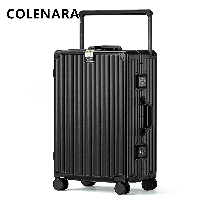 

Женский чемодан COLENARA из АБС-пластика и поликарбоната, 20 дюймов, 24 дюйма, 28 дюймов, вместительный чемодан на колесиках с алюминиевой рамой, ручной чемодан для мужчин