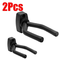 Miwayer Universal Musical Instrument Wall Hanger - Black Hook for Guitars, Bass, Mandolins, Banjos, and Ukuleles (1-10 Pack) (2Pcs)