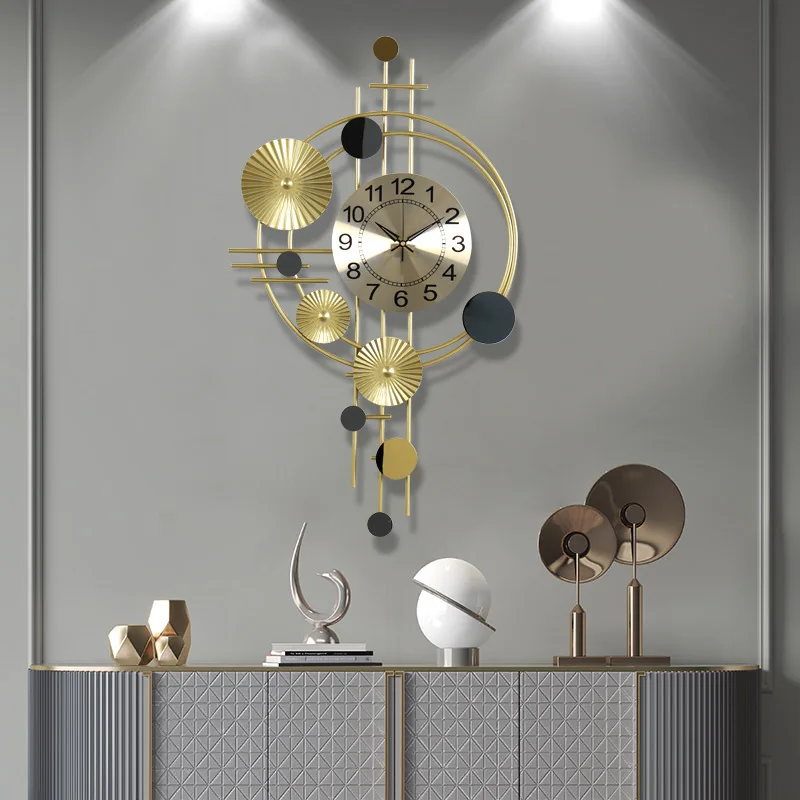 

Modern Wall Clock Simple Living Room Creative Decoration Silent Wall Clock Art Light Luxury Hanging Reloj De Pared Home Decor