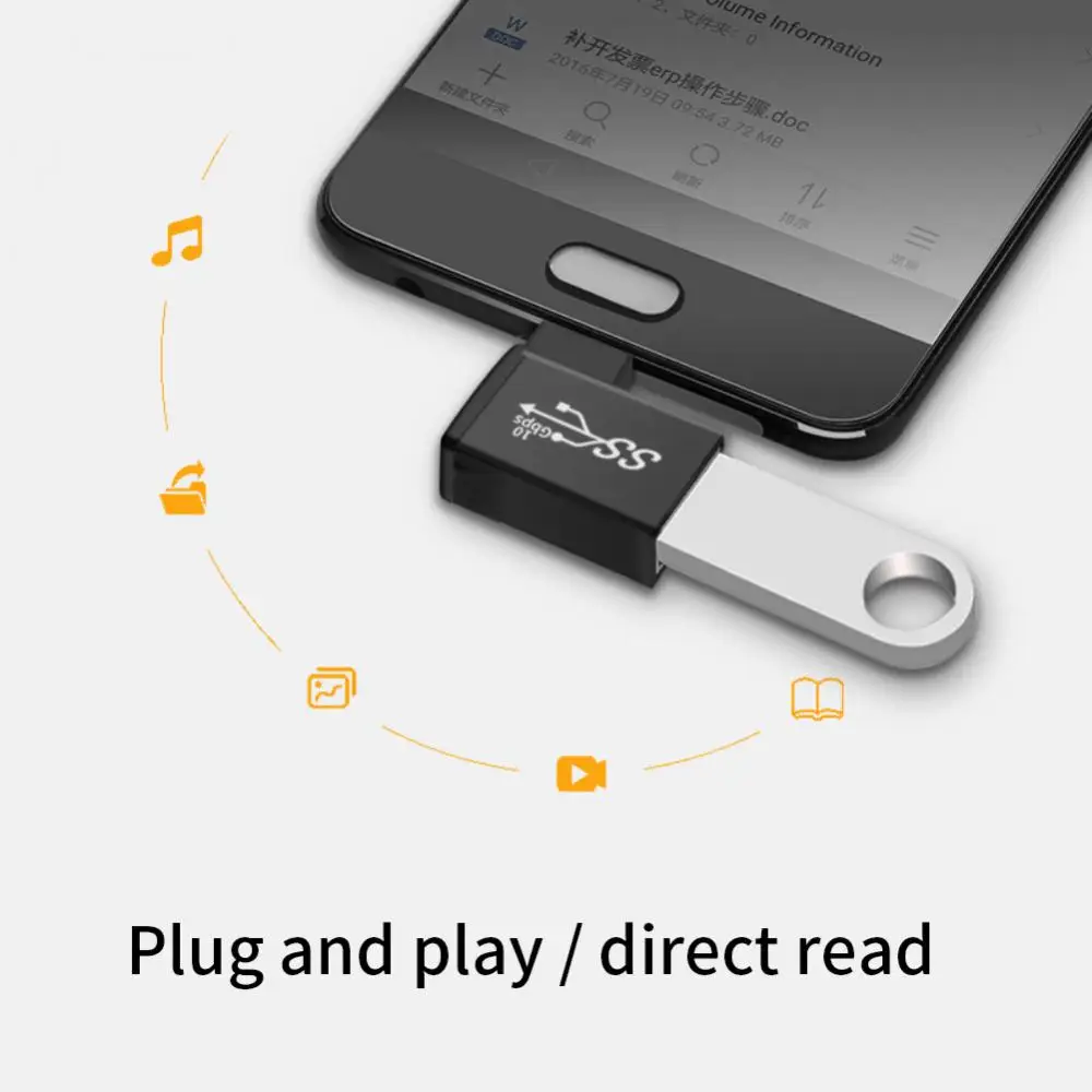 Tarrahaw OTG 어댑터, USB 수-C 타입 암 PD 엘보 고속 변속기, C 타입-Usb30 암 변환기 가제트 케이블