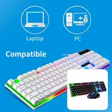 

2Pcs/Set Wired Mouse Beautiful USB Backlight Gaming Computer Keyboard Mouse for Laptop Office Mouse Computer Keyboard