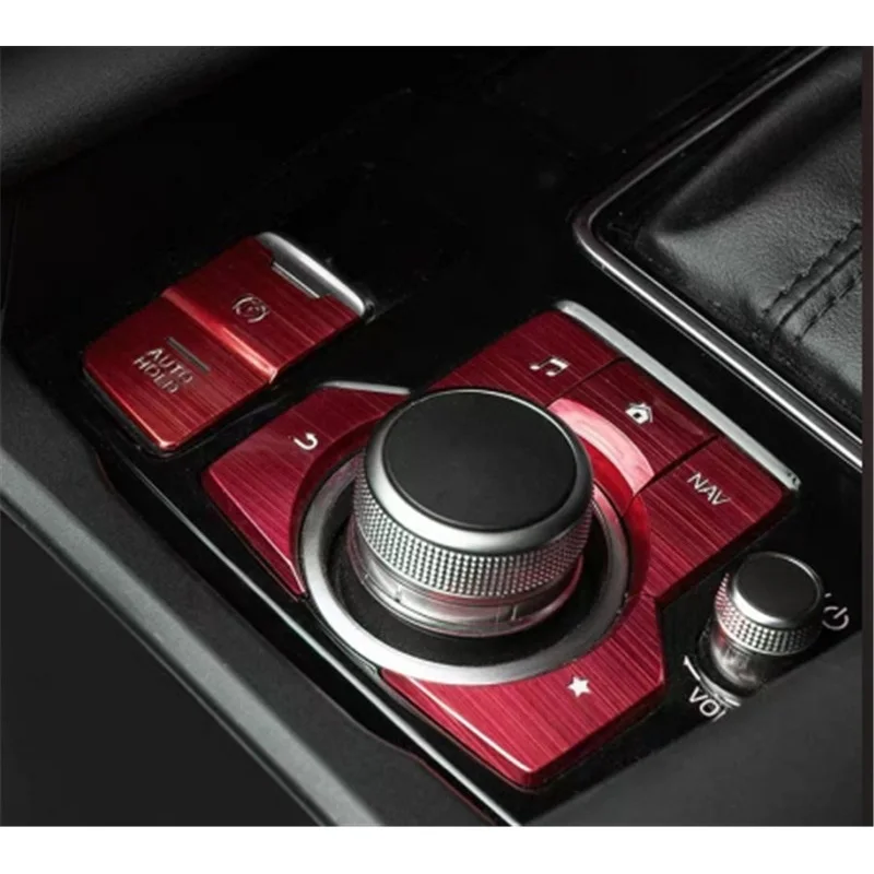 7 teile/los Aluminium Legierung Zentrale Steuerung Multimedia Tasten Für 2017-2023 Mazda CX-5 CX5 CX 5 MK2 CX-8