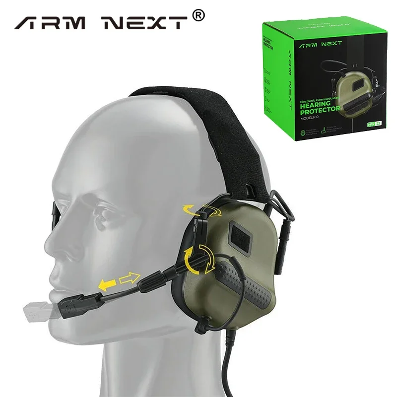 electronic earmuffs wireless headphones tactical headset noise cancelling headphones ARM NEXT for FAST helmet OPS Wendy M-LOK ARC