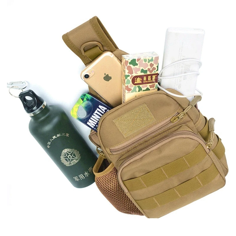 Tactical Military Shoulder Bag for Mens Outdoor Sports Hunting Camping Fishing Running,Chest Sling Bottle Pack Molle Backpack 2