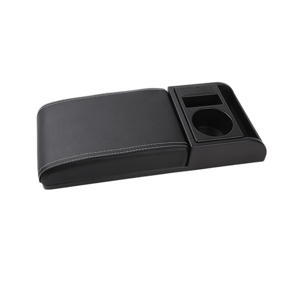 

Car Universal USB Charging Cup Holder Armrest Pu Storage Box Soft Elbow Support Cushion Multi-Functional Movable Armrest
