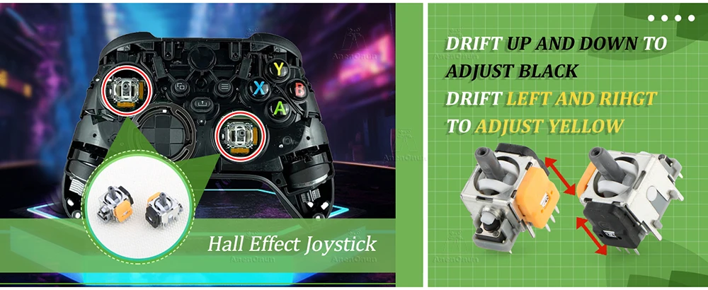 Xbox Controller Hall Effect Joystick Upgrade Ersatzteile No-Drift Gamepad Thumbstick 3D Analog Sensor Langlebiges Zubehör – Detail 1