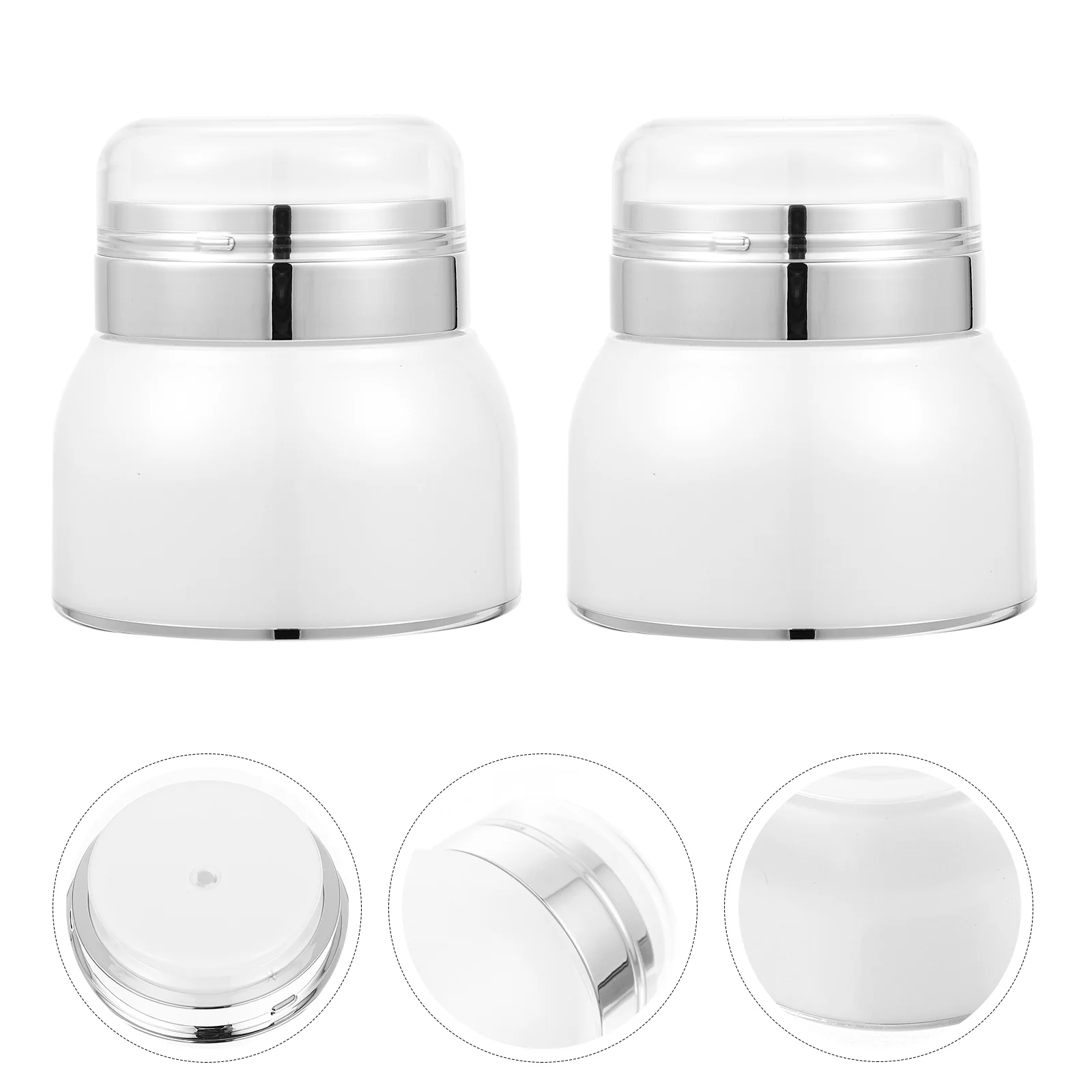 2 Pcs Cream Bottle Pressing Type Airless Pump Bottles Multipurpose Travel Toiletries Leakproof Sub Container Empty Lotion