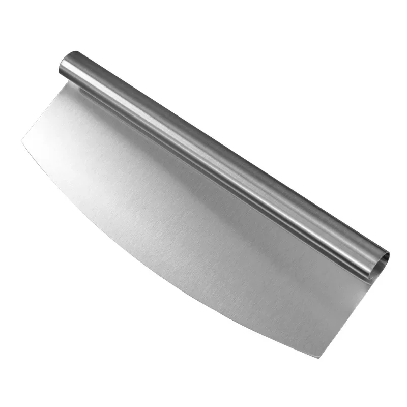 Pizza cutter 30cm Stainless Steel Pizza Cutter Commercial Half Moon Shaker Hob Semicircle Shaker Multi-Purpose Slitting Cutter