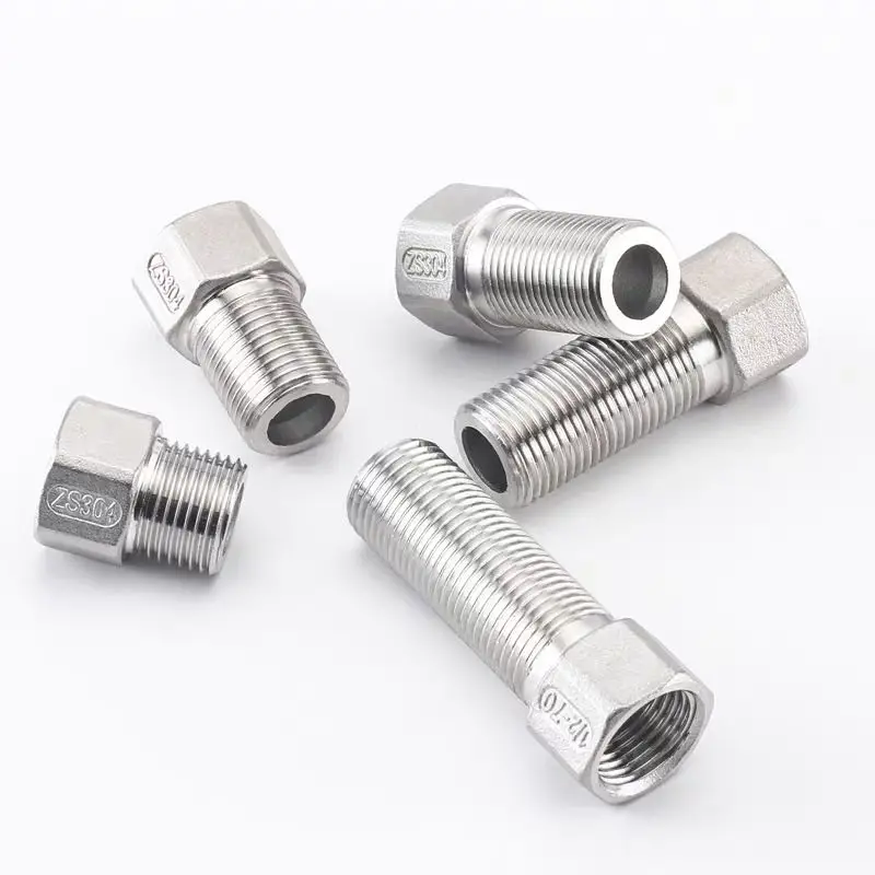 

1/2" BSP Female To Male Thread 304 Stainless Steel Socket Pipe Fitting Connector Adapter Length 32mm 40mm 50mm 60mm 70mm 100mm