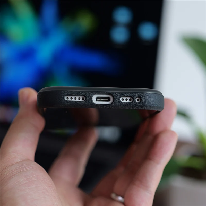 Magnetic Rotating Matte Phone Case with Full Lens Protection - Shockproof & Magsafe Compatible
