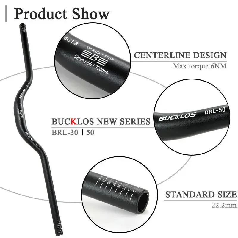 Bicycle Handlebar MTB Handlebar 31.8mm 25.4mm Ultralight Aluminum Alloy Flat Riser Handle Bar Bike Part