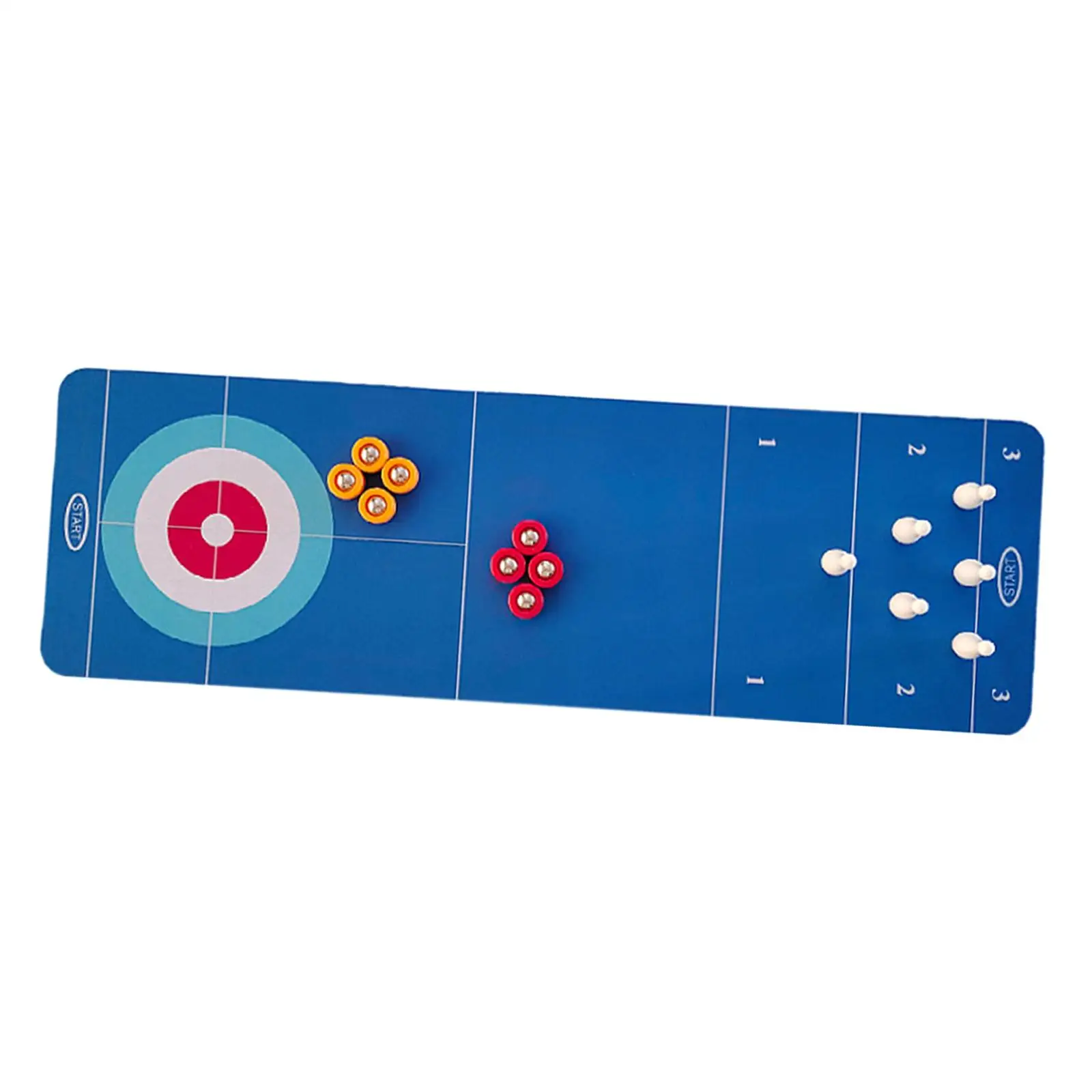

Portable Indoor Shuffleboard Table Game with 10 Mini Shuffleboard Pucks Mini Tabletop Game for Travel Adults Indoor Outdoor