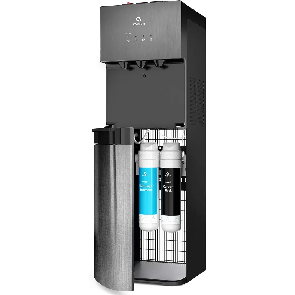

Cleaning Bottleless Water Cooler Dispenser, UL, NSF certified Filters, Black Stainless Steel, full size