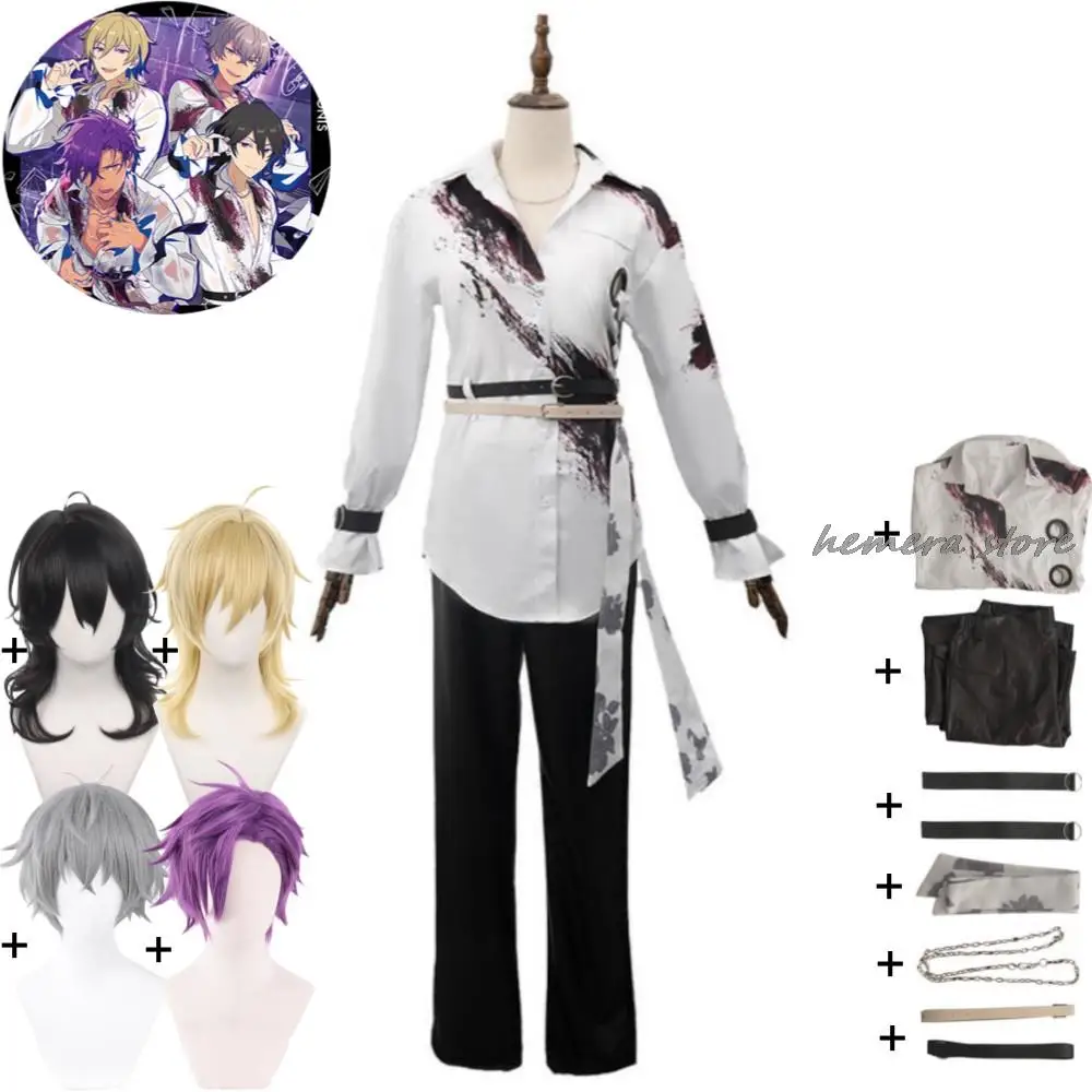 

Game Ensemble Stars 2 Sakuma Rei Hakaze Kaoru Ogami Koga Otogari Adonis Cosplay Costume Wig Anime UNDEAD FORBIDDEN RAIN Suit