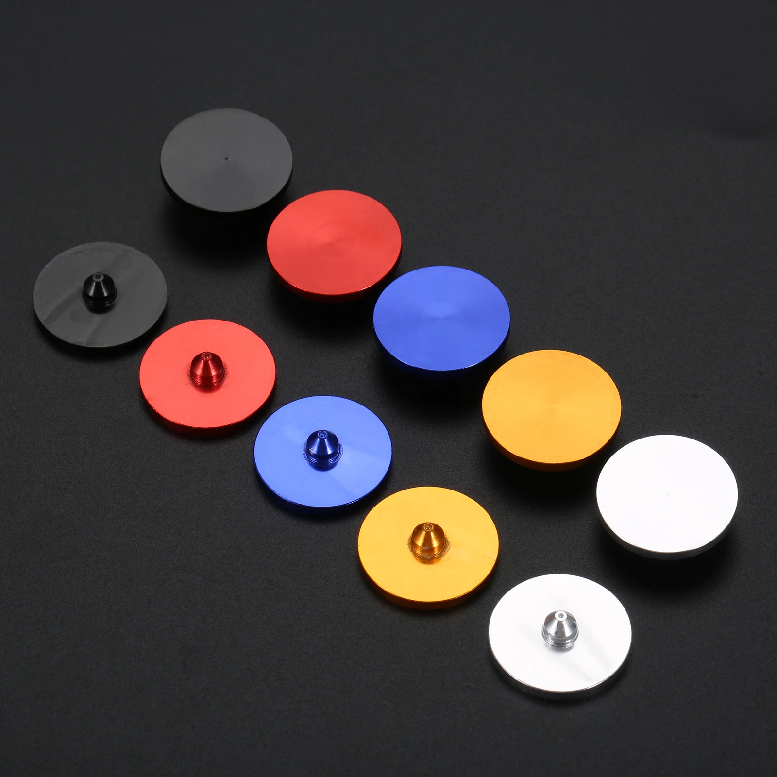 5Pcs Aluminium Alloy Round Shaped Golf Ball Position Mark Markers Golfer Training Aid Xmas Gift Red/Gold/Silver/Blue/Black 20mm