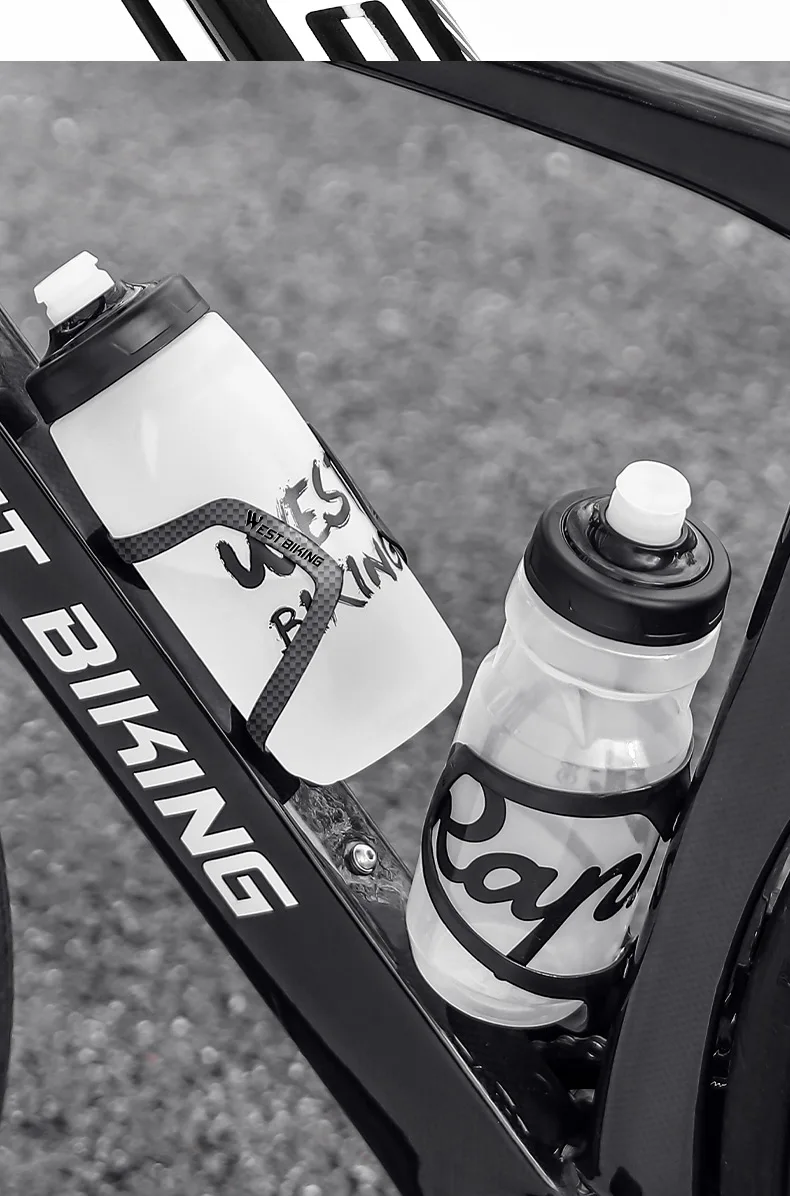 WEST BIKING Carbon Faser Fahrrad Wasser Flasche Halter Leichte Integrierte 3K/UD Carbon Fahrrad Radfahren Flasche Käfig Tassen halter – Detail 7