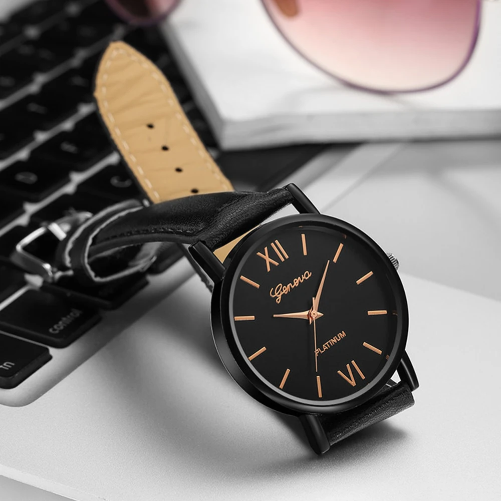 

New Elegant Watches For Men Casual Leather Fashion Quartz Wristwatches Sports Black Clock For Student Gift For Male Orologi Uomo