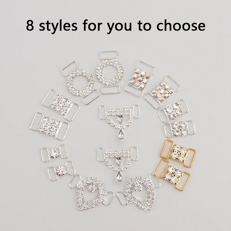 Luxury Rhinestone Diamond Sneaker Charms with Fashionable Metal Buckle Shoelace Accessories