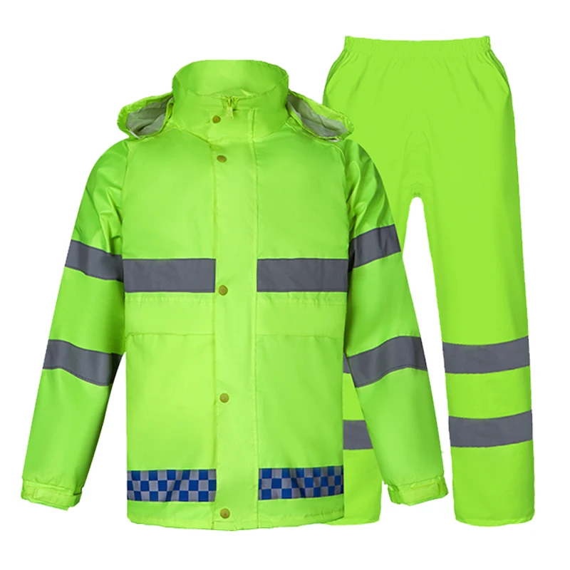 Man Motorcycle Raincoat Reflective Men's Raincoat Waterproof Motocross Suit Waterproof Motorcycle Rain Jacket Split Rain Cloth