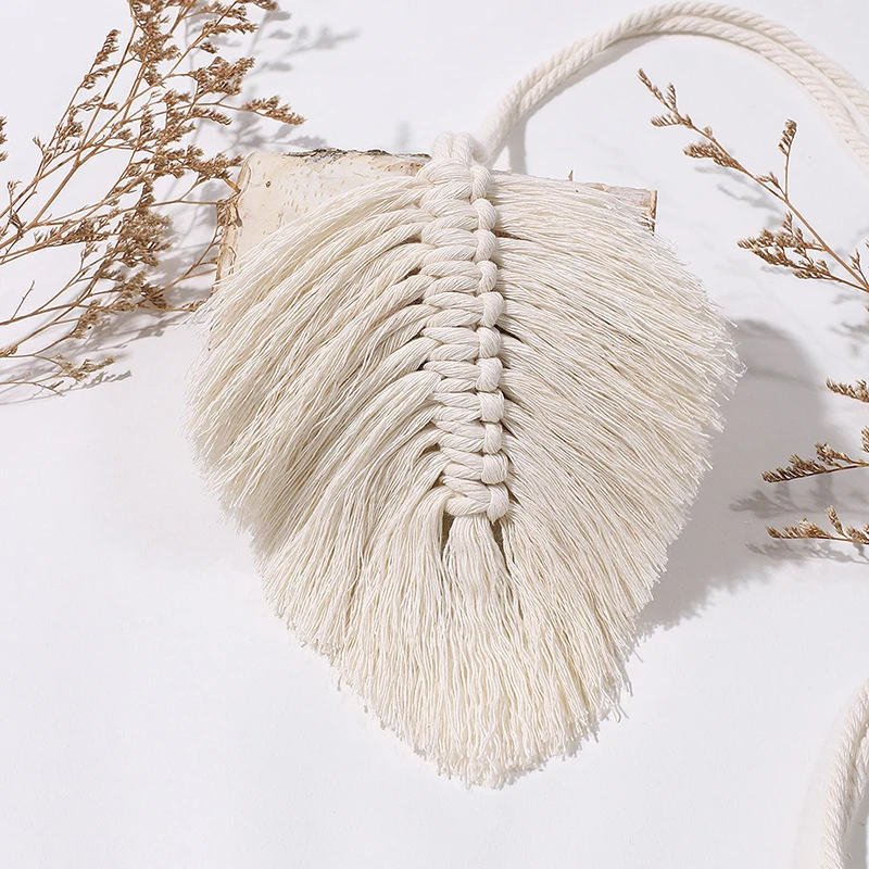 Handmade Curtain Tiebacks Macrame Tassel Leaf Shaped Curtain Holdback Braided Tie Back Holder Bohemian Home Decoration 1PC curtain accessories curtain tiebacks curtain holder