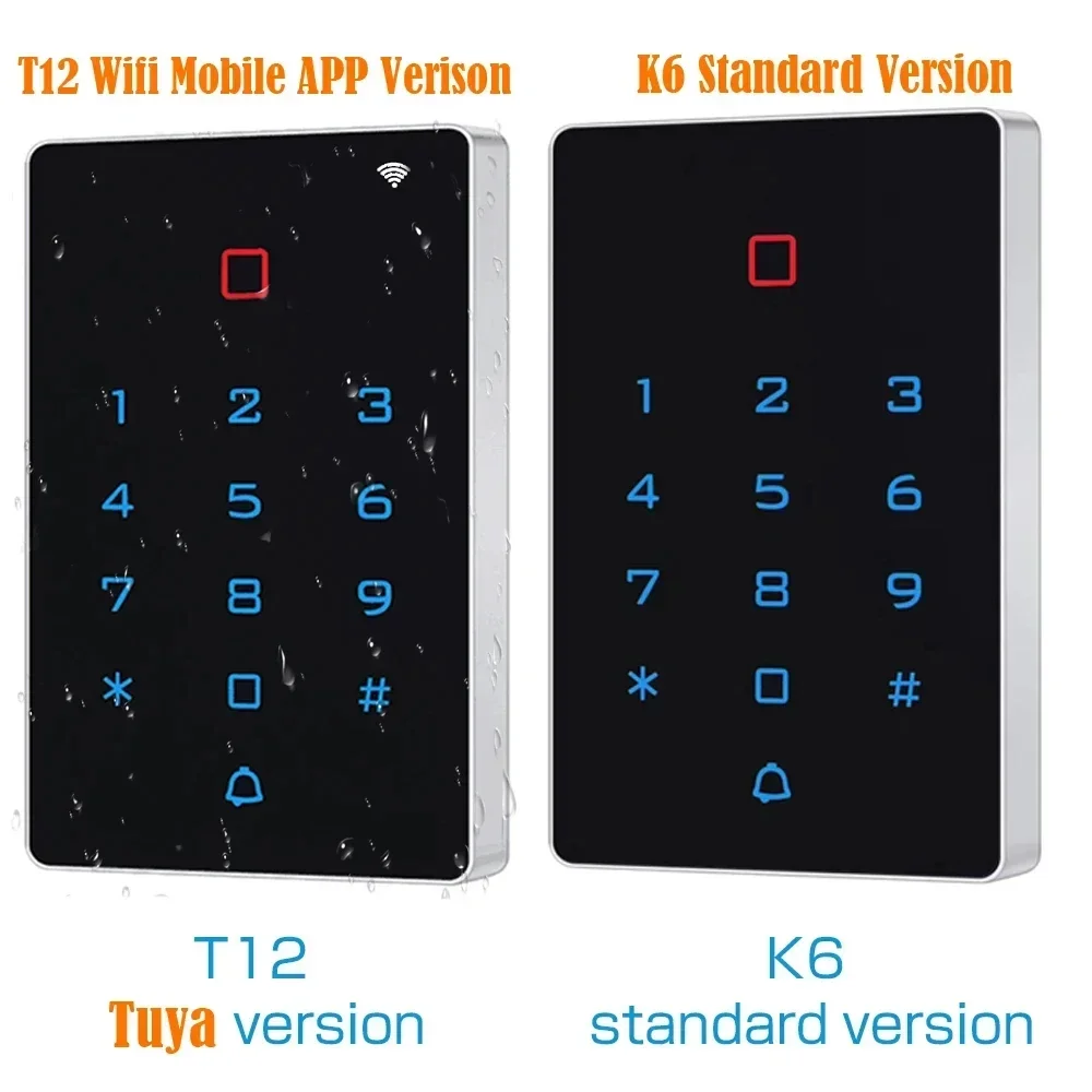 App Tuya Smart WiFi Backlight Touch 125khz RFID Card Access Control Card Reader Keypad WG26 Output Security & Protection