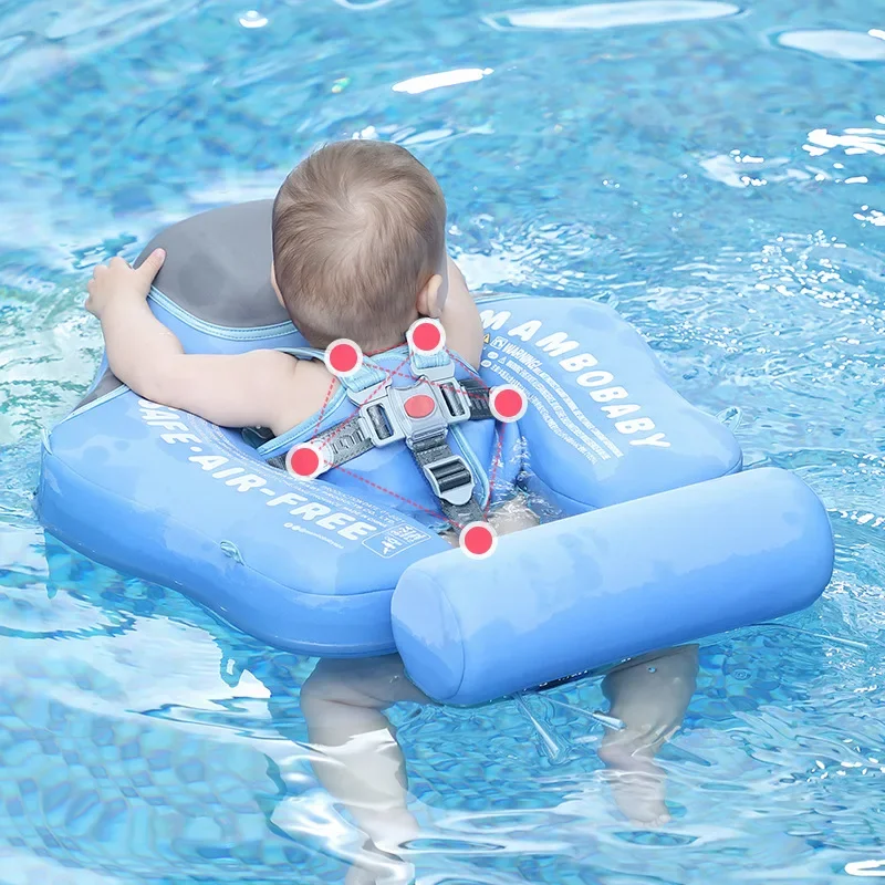 Baby Buoy Lying Swimming Ring with Canopy Solid Liner Kid Pool Natation Ring Non-inflatable Buoy Swimming Pool Accessories Toys 4