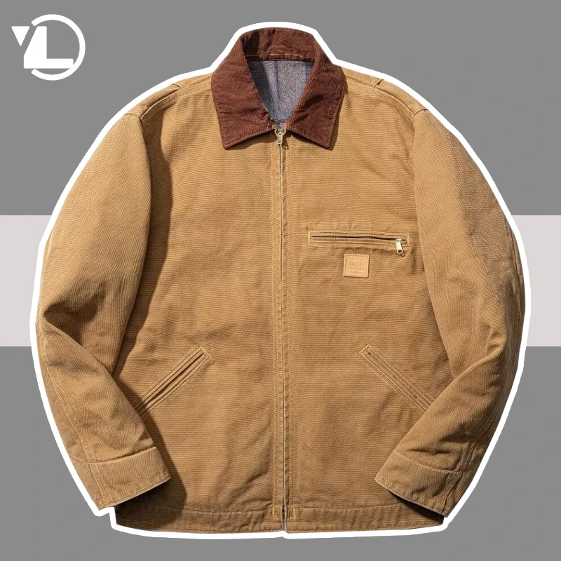 

Spring Amikaki Bomber Jackets Men Women Cotton Canvas Loose Motorcycle High Street Outwear Casual American Vintage Coats Unisex