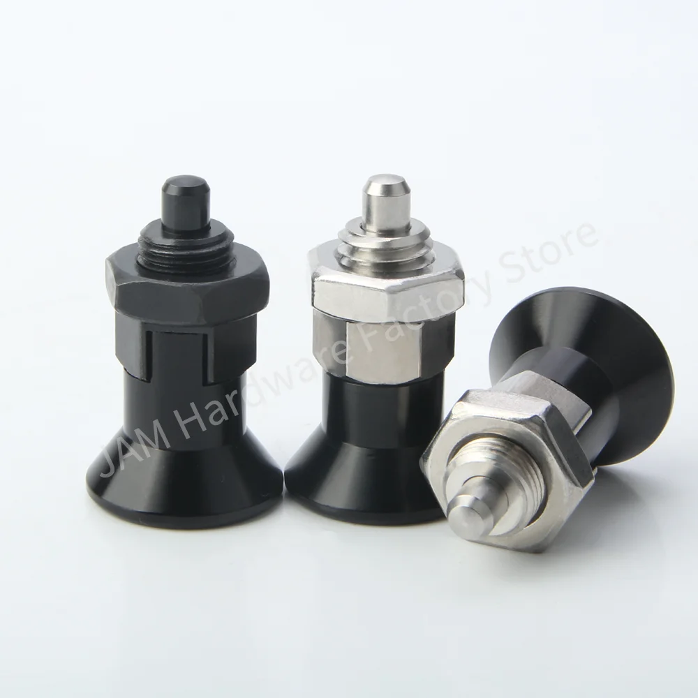 MJ254 High Quality Short Knob Plunger Short Thread Self Locking Reset  Precision Indexing Pin Spring Positioning Column - AliExpress