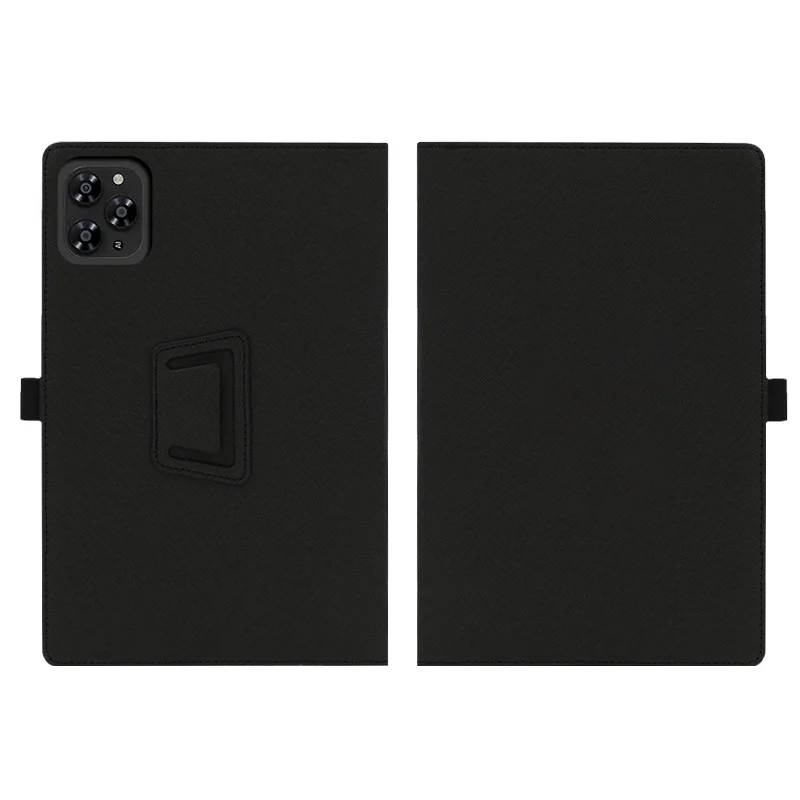 Elegant PU Leather Tablet Case with Two-Fold Stand and Magnetic Closure, Featuring a Convenient Hand Strap,