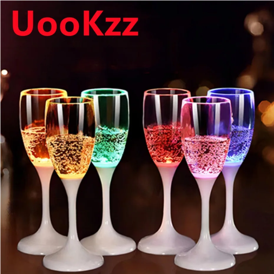 Tazas LED con luz intermitente automática, multicolor, vino, cerveza, Whisky, bebidas, fiesta, cocina, decoración de Navidad