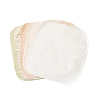 1 set of 5 baby unprinted organic colorful cotton small square towel baby face wipe nose wipe handkerchief baby cotton drool tow 3
