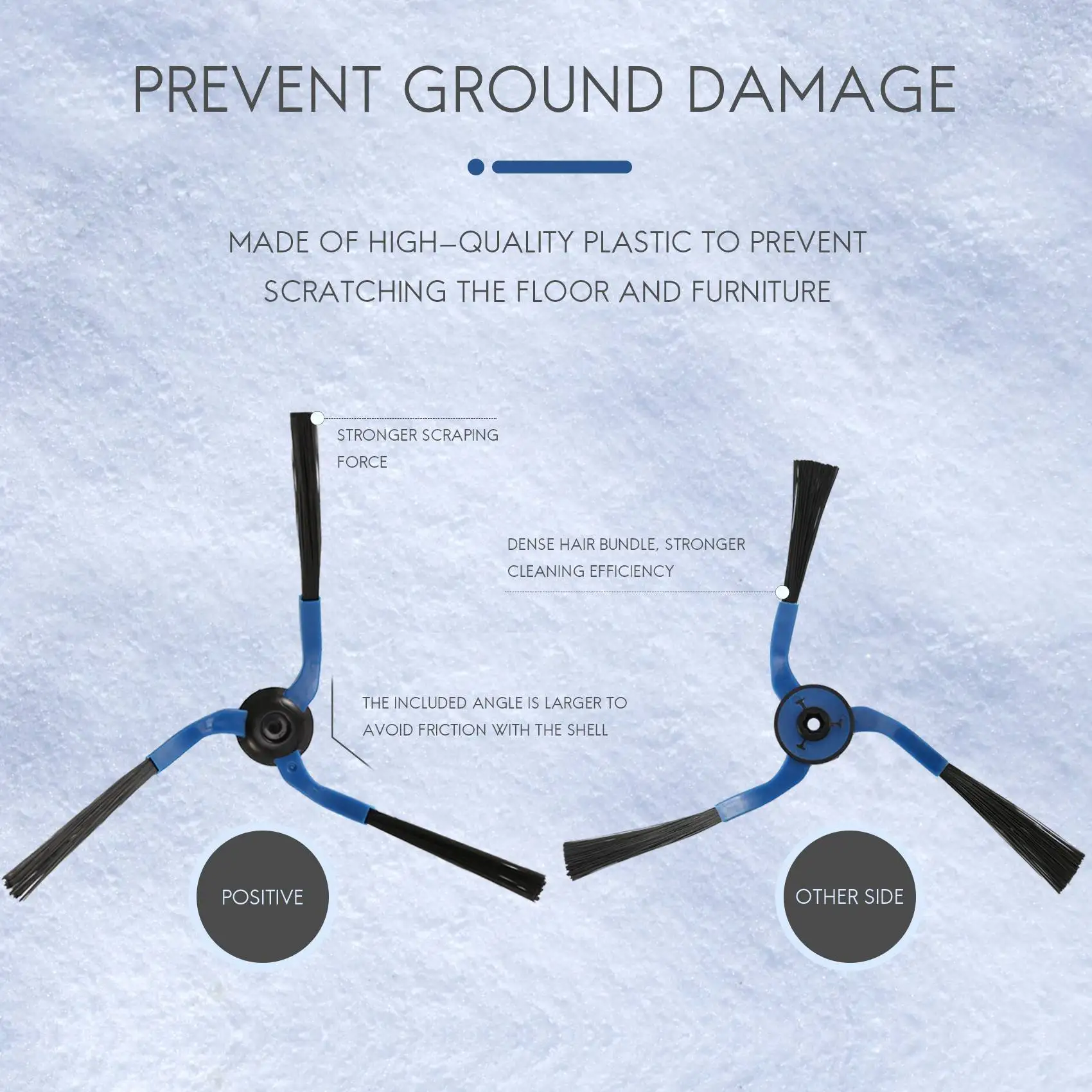 3 Paia Di Spazzole Laterali Per Samsung Navibot Robot Vc-Rm96W Vc-Rm72Vr Vc-Rm84V Vc-Rm52Vr Sr8855 Sr8751 Sr8845 Sr8895 Sr8950