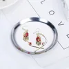 Ins Stainless Steel Round Storage Tray Desktop Cosmetics Metal Tray Photo Ornament Jewelry Storage Tray 4