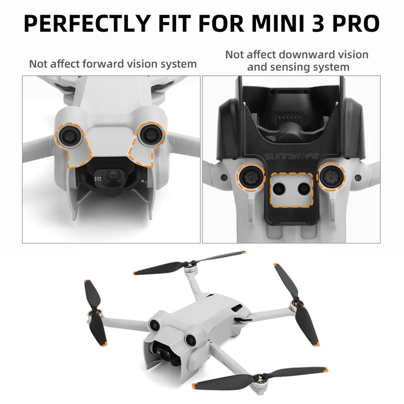 Pare-soleil pour DJI Mini 3 Pro en action, réduisant les éblouissements pour une meilleure qualité d'image.