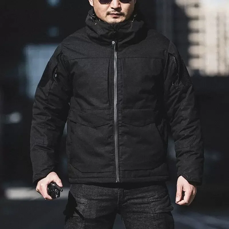Parka tactique camouflage pêche M65 - Veste chaude multi-poches pour pêche hivernale