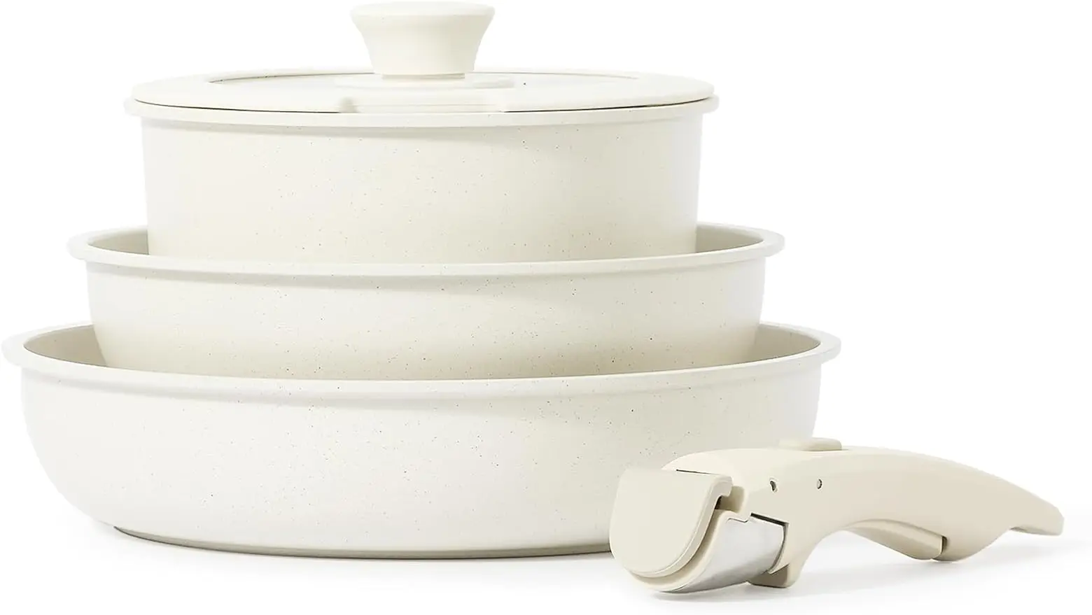 CAROTE 11pcs Pots and Pans Set, Nonstick Cookware Sets Detachable Handle 11  pcs Granite Set - AliExpress