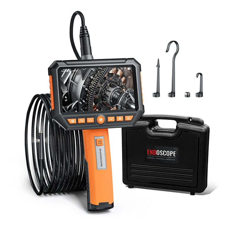 

New Model Inskam 5.5mm Pipe Borescope 5inch HD LCD Handheld Video industrial Inspection Endoscope Camera