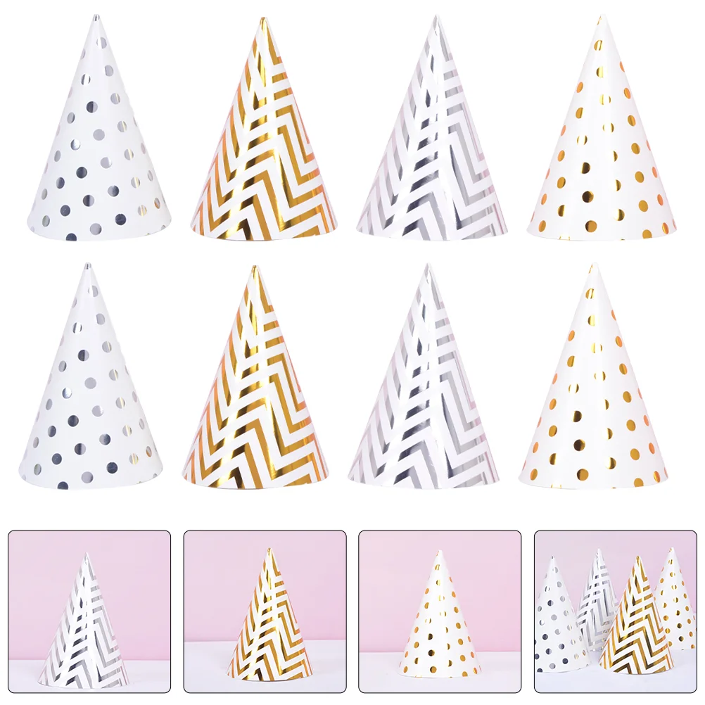 

20pcs Birthday Cone Hats Paper Cone Caps Kids Birthday Party Cone Hats Birthday Party Headwear