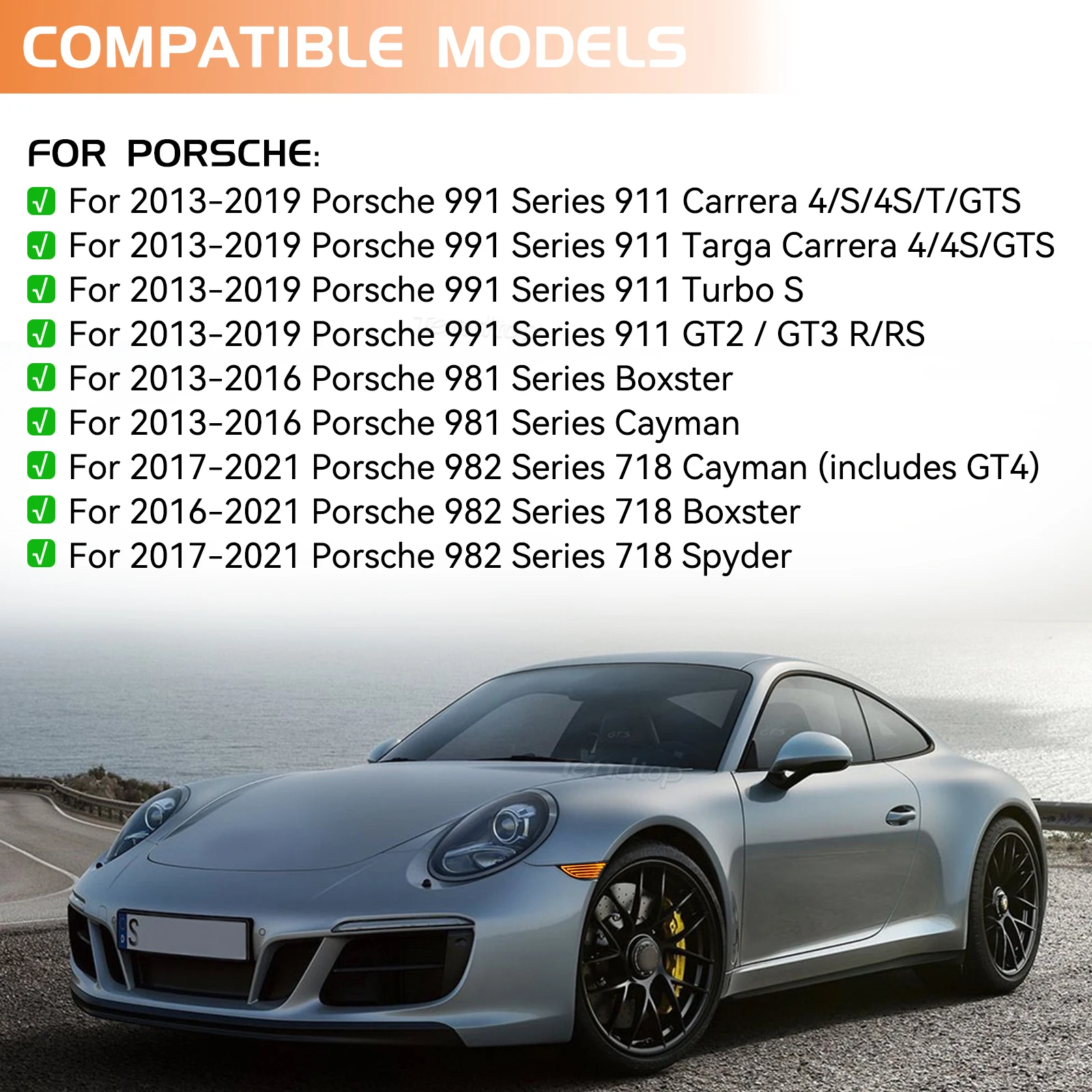  991 ī S 4 4S GTS ͺ ī̸ ڽ 981 718 ̴ LED  õ, ̵ Ŀ Ʈ  , 2 