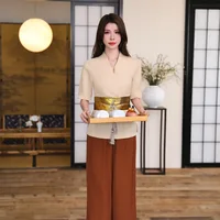 Vêtements de travail pour femmes, costume de serveur d'hôtel, Salon de beauté, Spa, Massage, café des ongles, bain de pieds Sexy, Sauna, technicien, pantalon global, uniforme 3