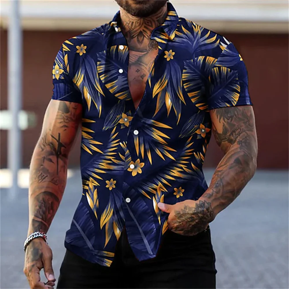 

New Men's Summer Fashion Hawaiian Shirt Beach Holiday 3D Print Shirt Unisex Harajuku Street Casual Short Sleeve Shirt Top