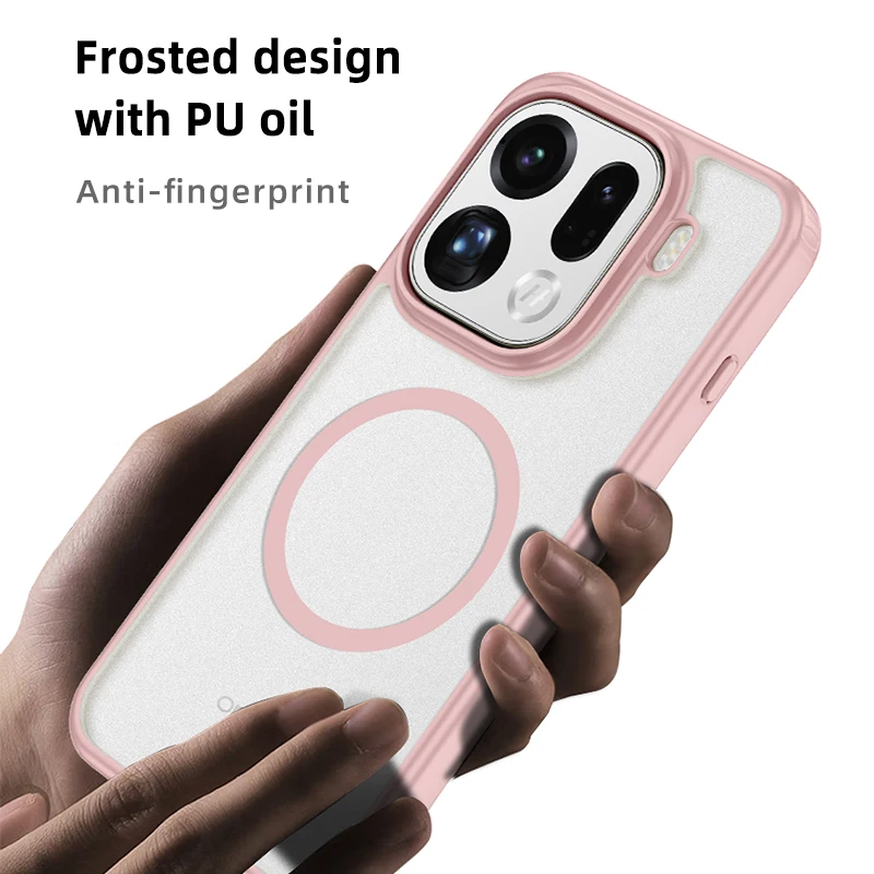 Enhanced Acrylic Matte Transparent Magnetic Back Cover with Magsafe