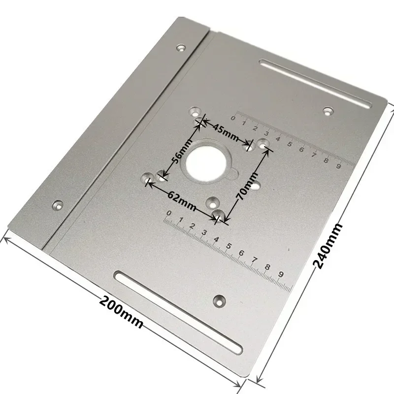 Router Insert Plate Router Plate Router Table Insert Plate Aluminum Alloy Wood Milling Flip Board Trimming Machine Engraving Auxiliary Tool Woodworking Benches