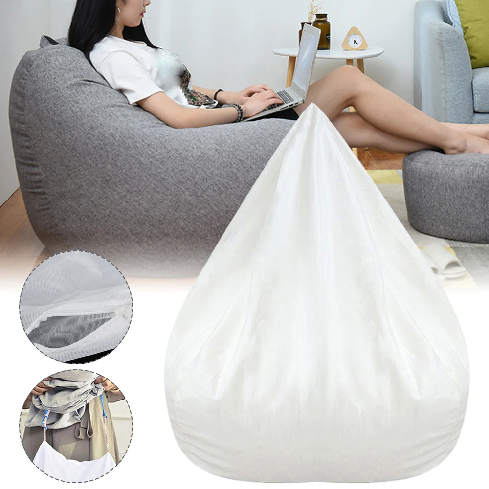 75*150cm Giant Sofa Bean Bag Soft Washable Comfortable Fluffy Fur High  Elastic Extra Large Bean Bag Bed Recliner Cushion Cover - AliExpress