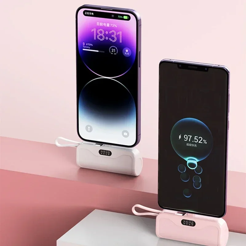 Mini power bank 20000mAh portable mobile phone charger, power bank,backup battery suitable for iPhone 11 12 13 14 Huawei Xiaomi - 3