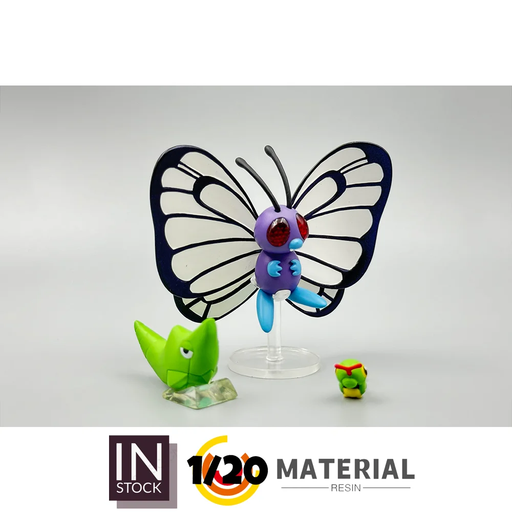 Figurines Pokémon TOMY – Collection Chenipan, Chrysacier, Papilusion, Aspicot, Coconfort, Dardargnan (lot Neuf)