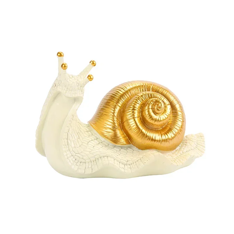 

European style snail animal decorative statue Modern art resin sculpture Creative cute home living room office decoration statue